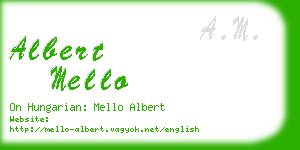 albert mello business card